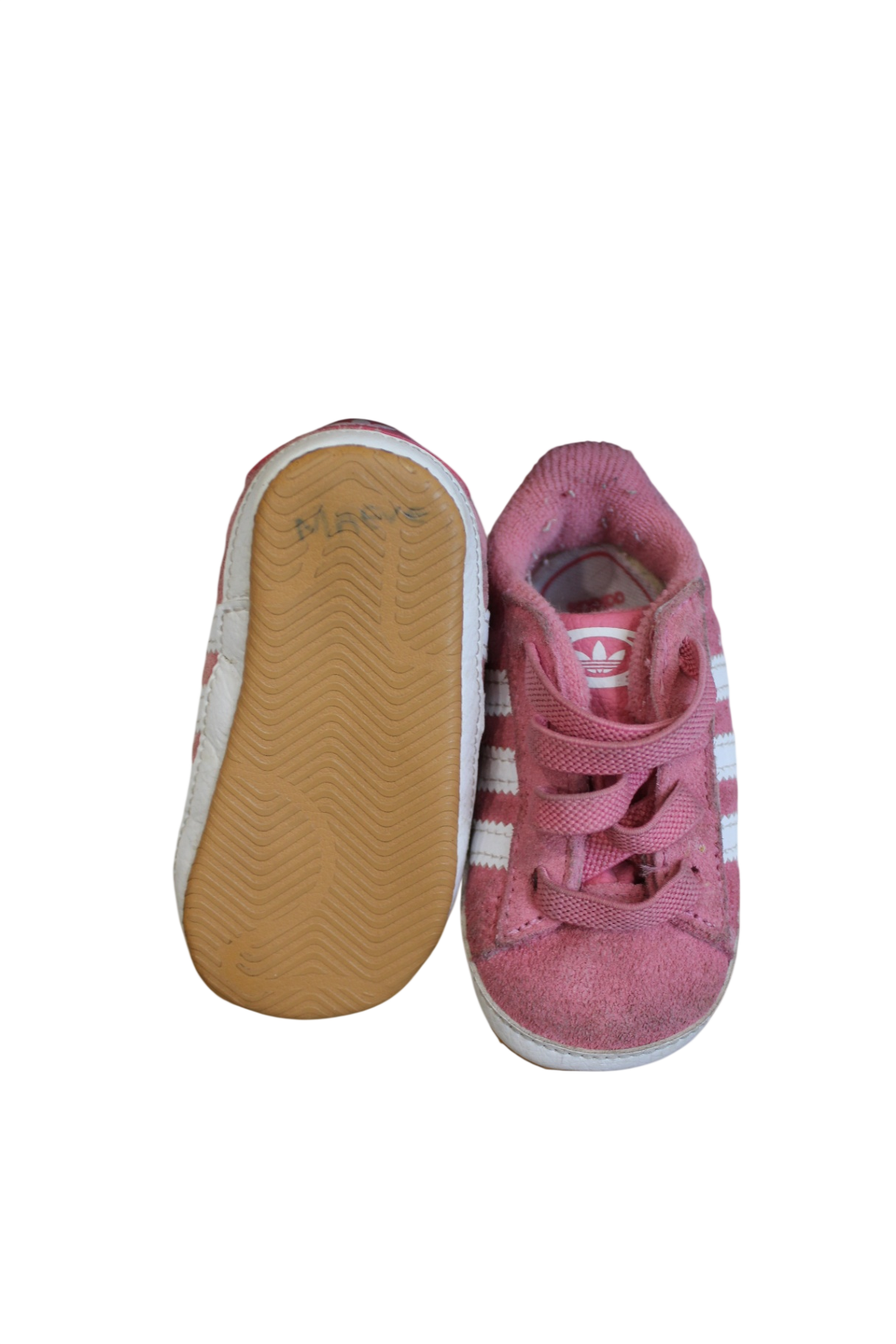 Adidas Soft Soles, Pink and white, US 3/EUR 19