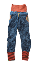 Oishi-M Pants, Blue w Red Trims, 6-7Y