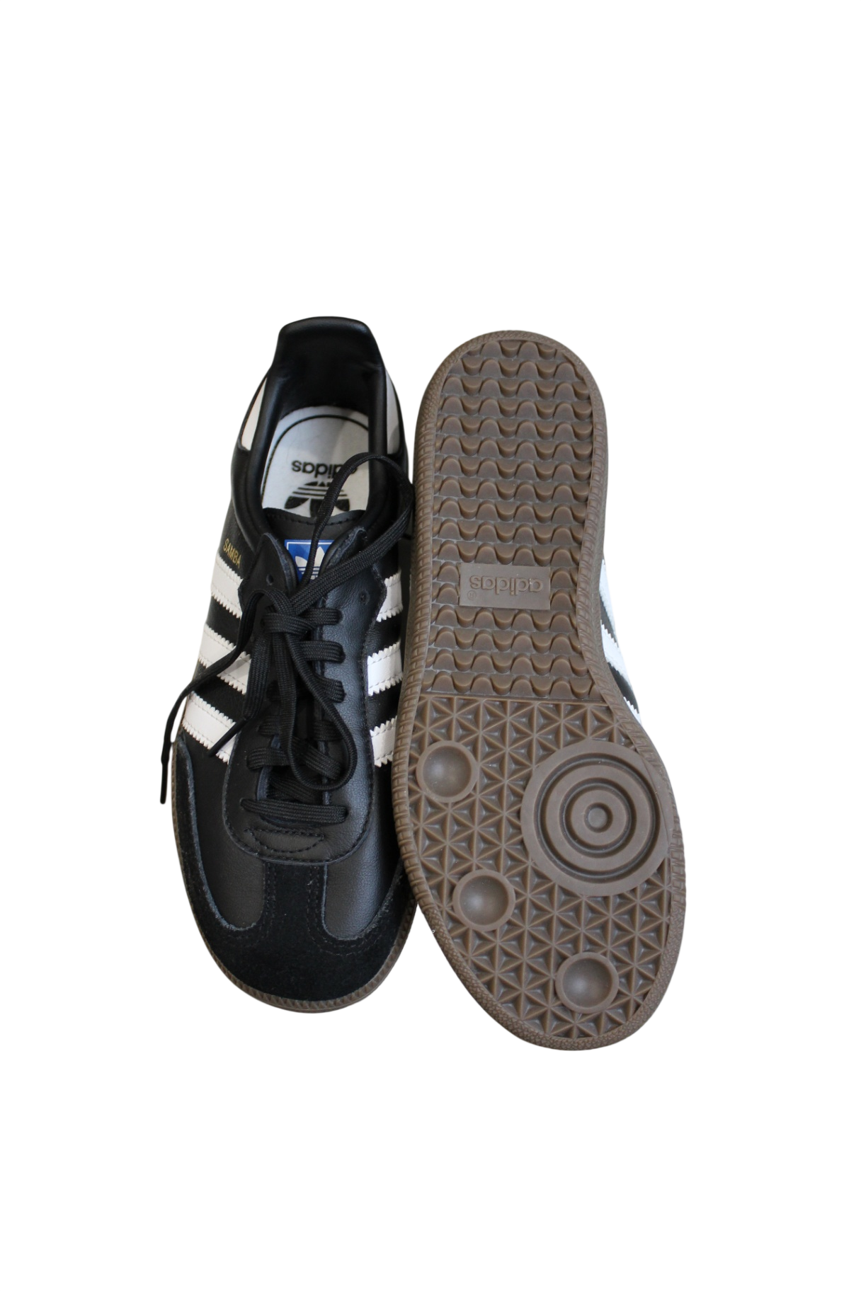 Adidas Sambas Sneakers, Black, US 3/EUR 35