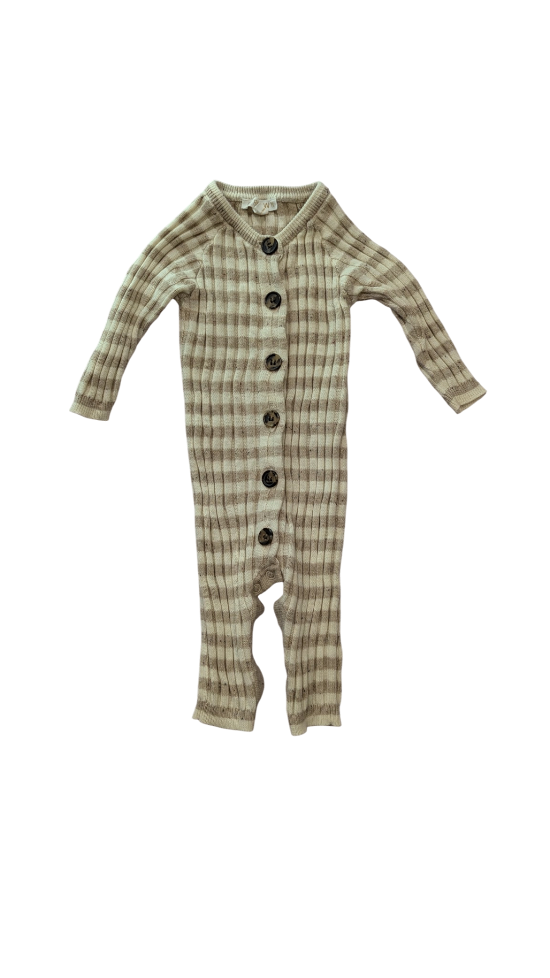 Grown Jumpsuit, Beige Cream Stripes, 000