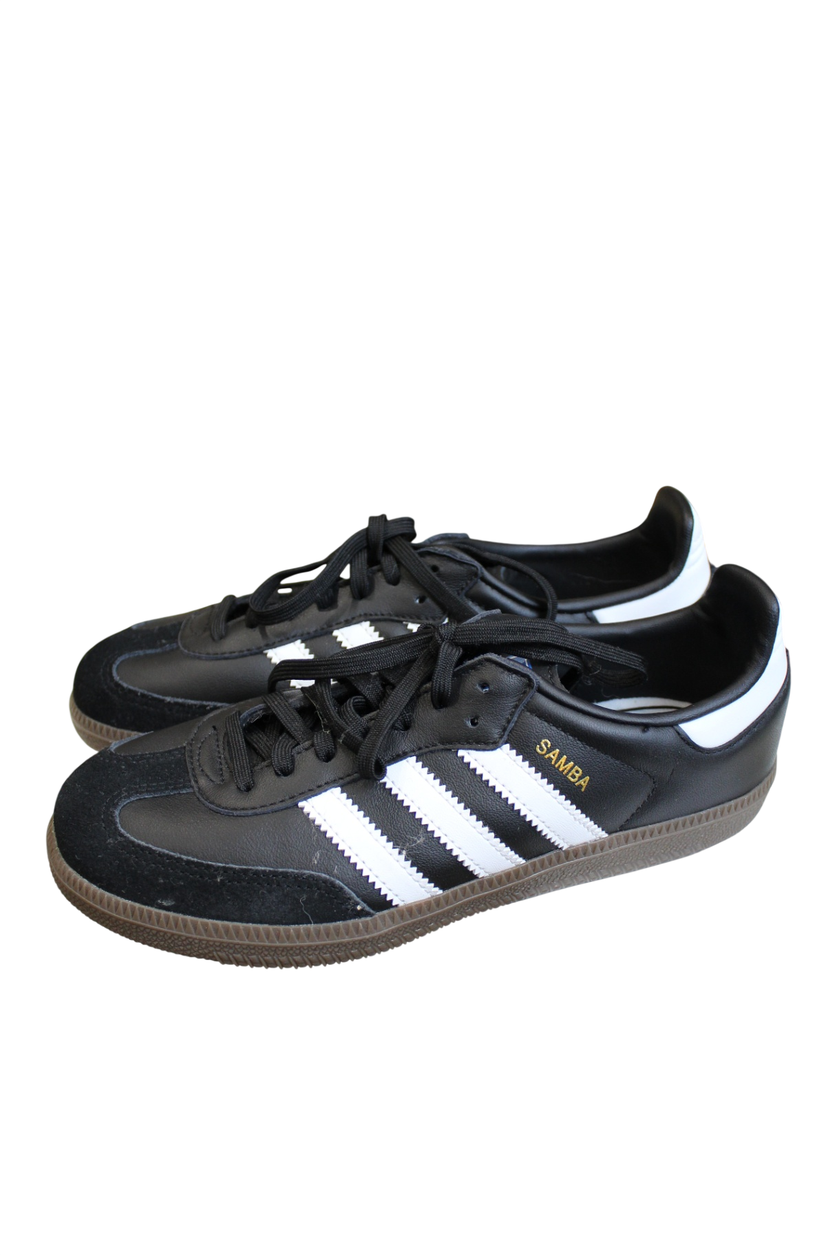 Adidas Sambas Sneakers, Black, US 3/EUR 35