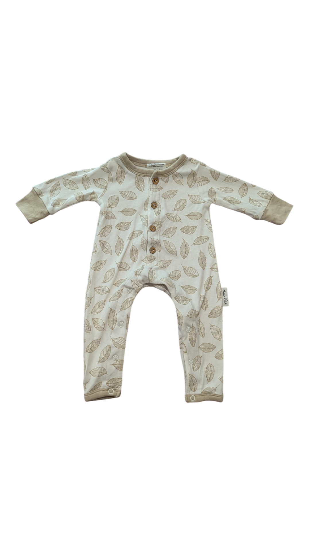 Aster & Oak Jumpsuit, Cream w Beige Prints, 0000