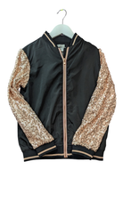 Ollies Place Jacket, Black with rose gold, 12