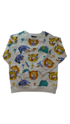 Rock Your Kid Jumper, Grey Multi Tiger Lion, 10