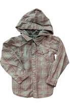 Purebaby Shirt (removable hood), Grey and red, 2
