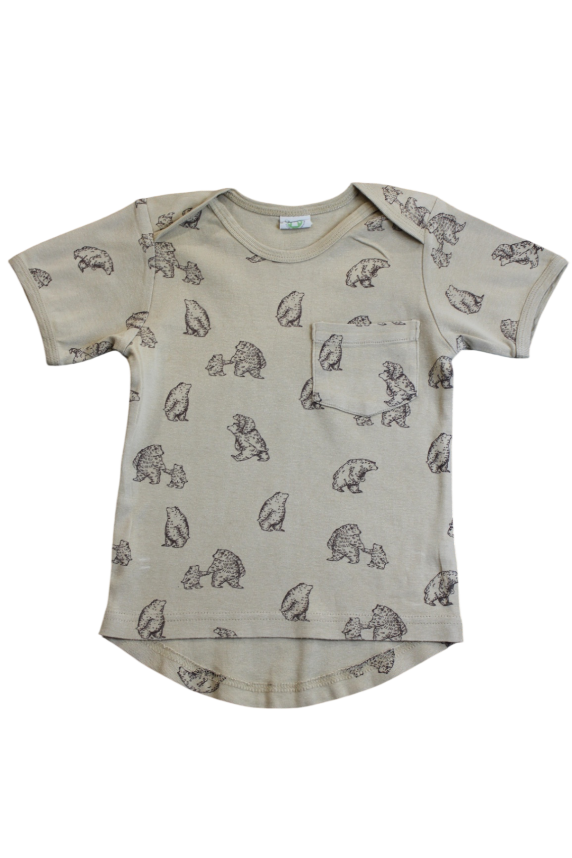 Nature Baby T-Shirt, Beige with bears, 2
