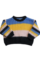 Seed Knit Jumper, Blue, yellow, pink and black, 3