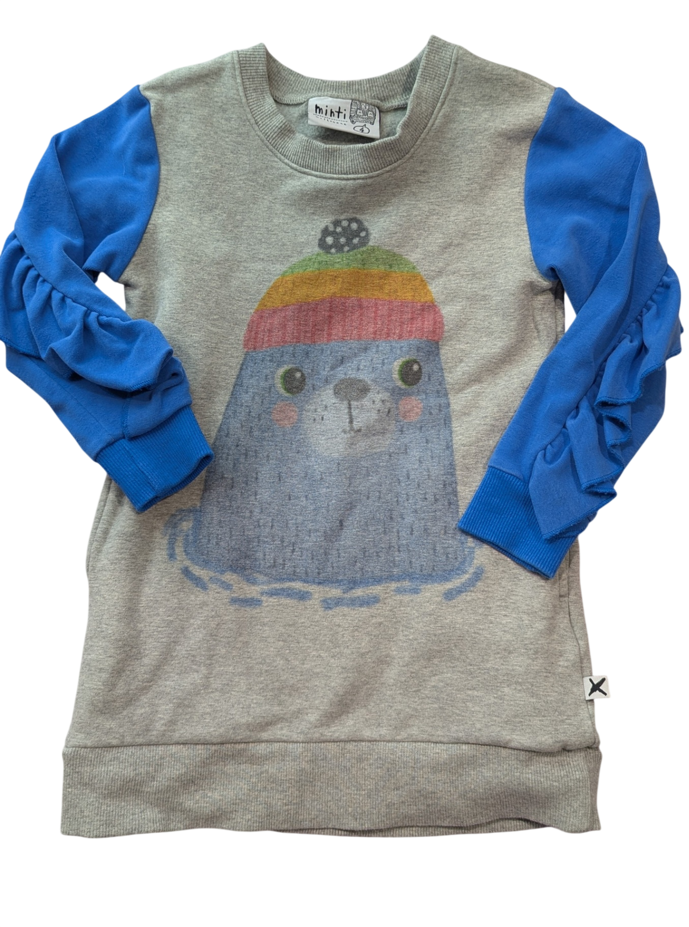 Minti Dress, Grey and blue, 4