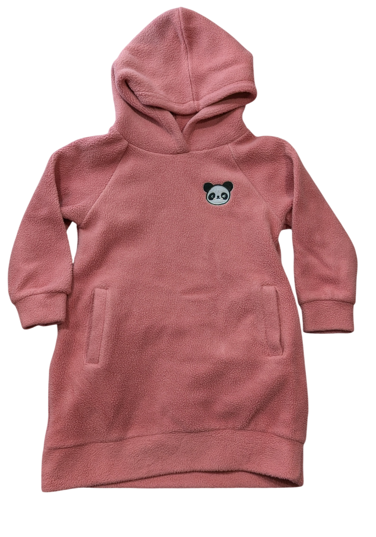 Minti Jumper Dress, Pink fleece, 4