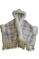 Wrap Coat, Cream and Purple, 8-9