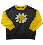 Dangerkids Jumper, Black/Yellow/Daisy graphic, 4