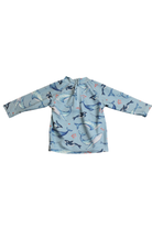 Purebaby Rashie, Blue with whales, 0