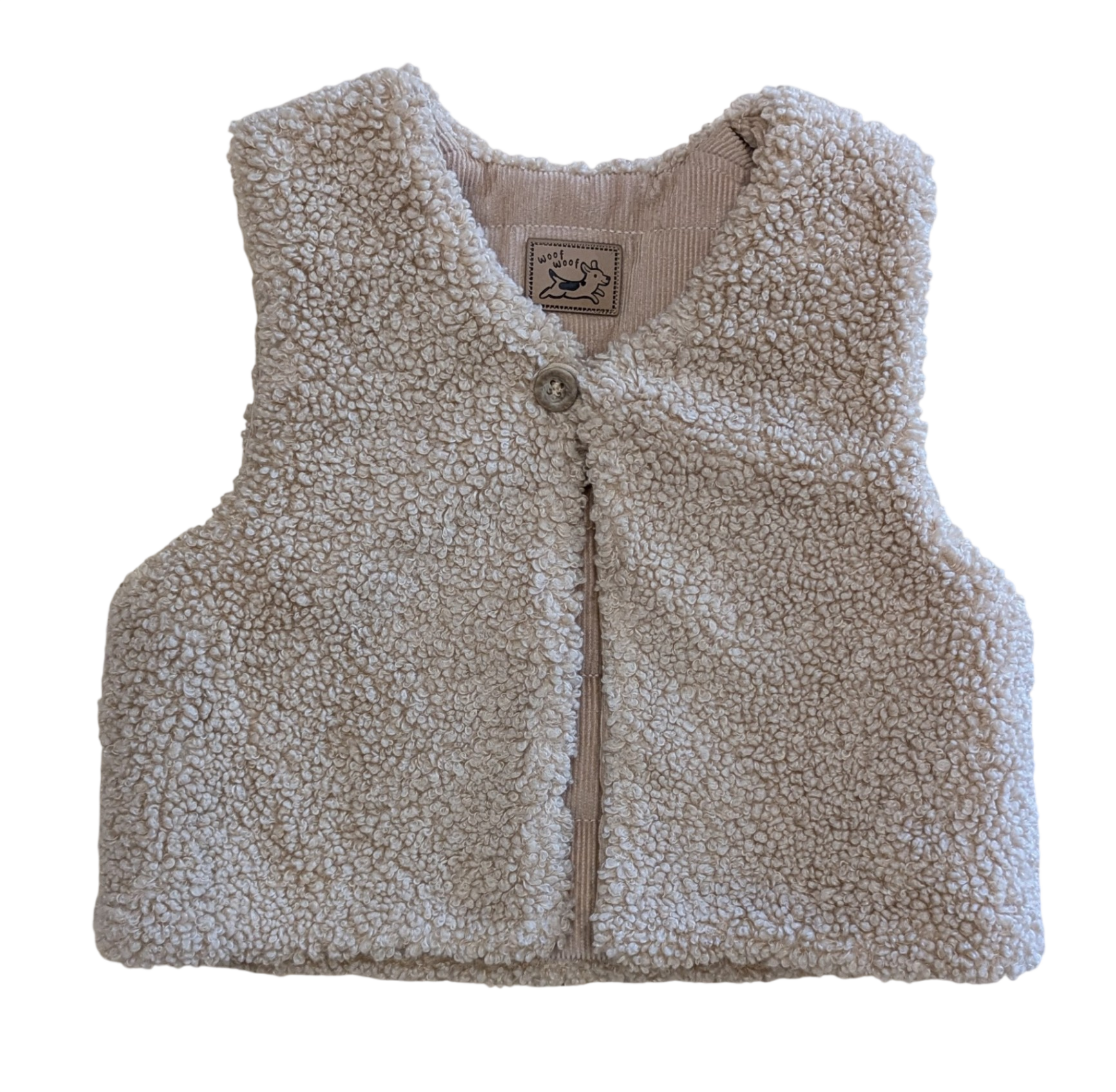 Woof Woof Vest (Reversible), Beige, 3?