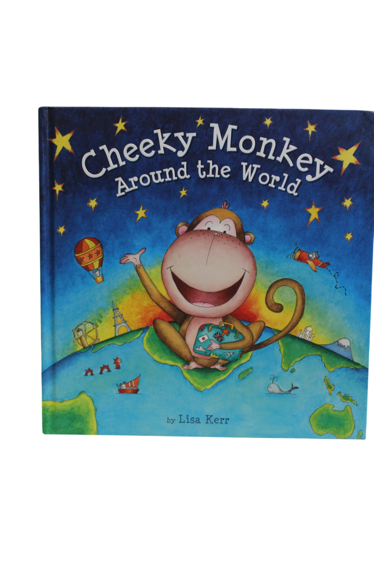Cheeky Moneky Around the World Book, Blue,
