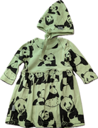 Fauna Kids Dress + bonnet, Mint/pandas, 00