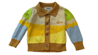 banabae Cardigan, Mustard, cream, lime green and light blue, 0