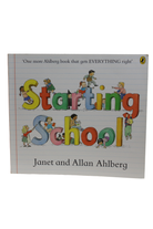 Starting School, White with multicolour illustration