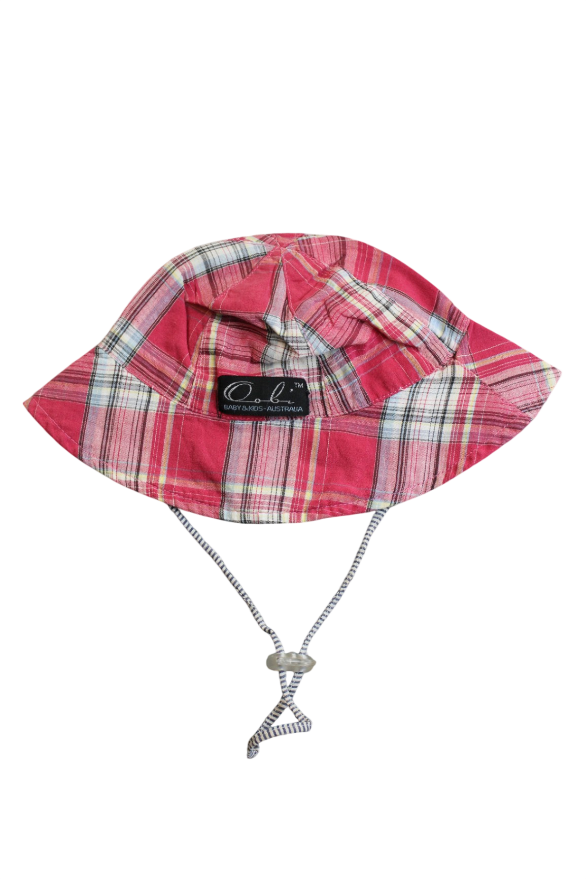 Oobi Sun Hat, Pink check, S