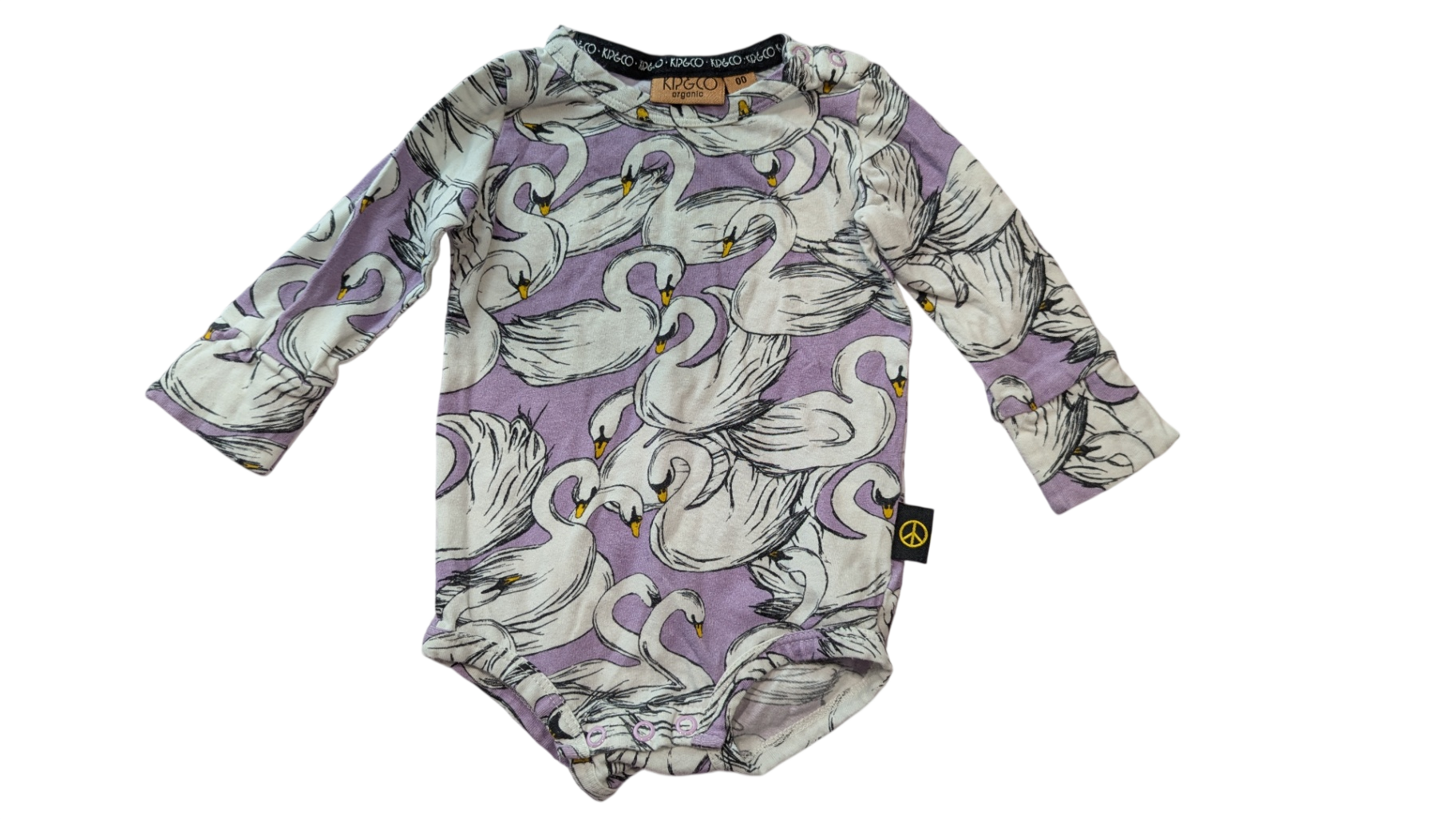 Kip&Co Bodysuit, Purple and White, 00