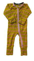 Kip & Co Jumpsuit, Mustard yellow with pink stripes, 1