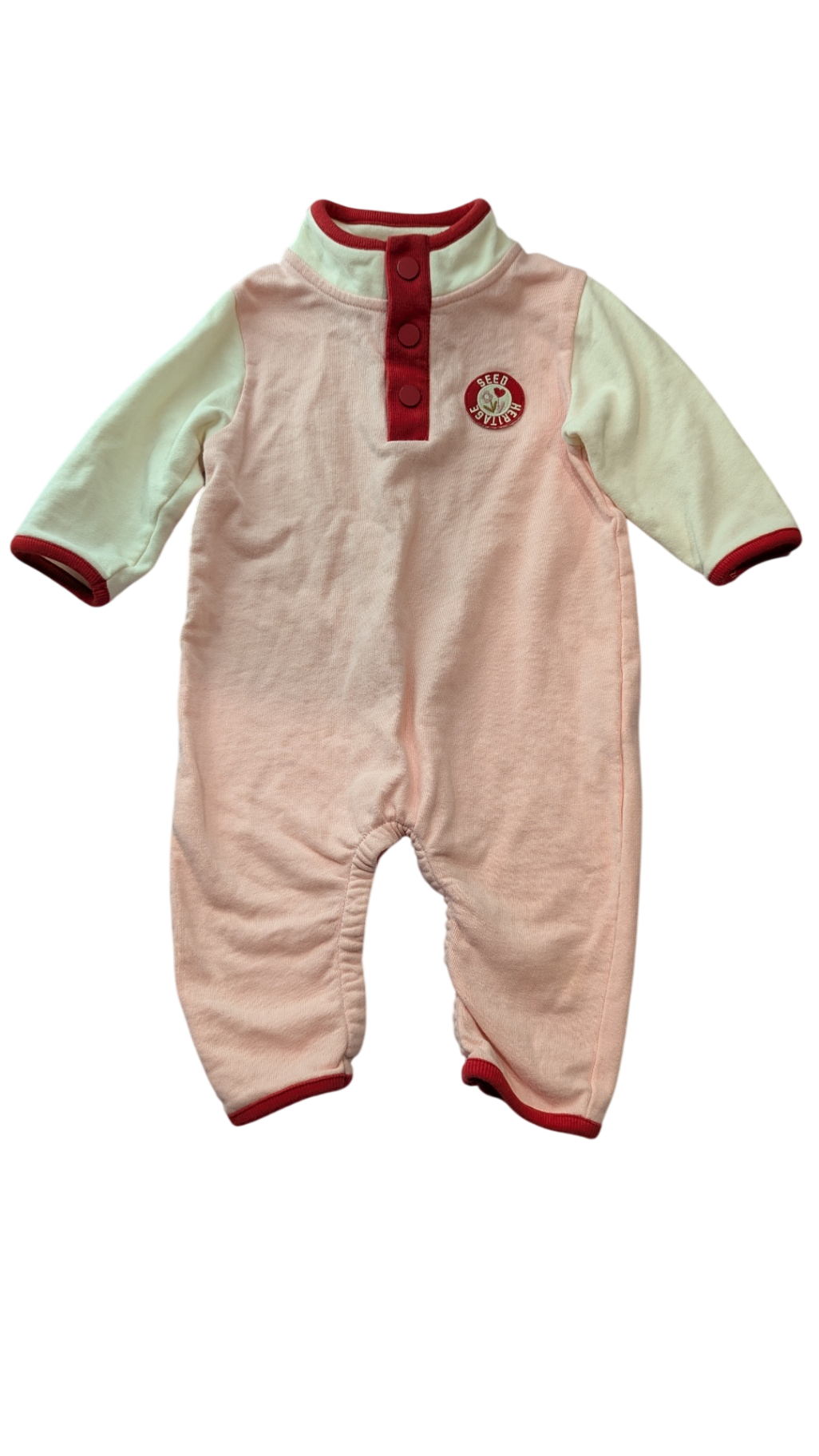 Seed Heritage Jumpsuit, Pink, cream and red, 1