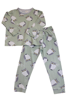 Peter Alexander Pajama Set, Green with owls, 5