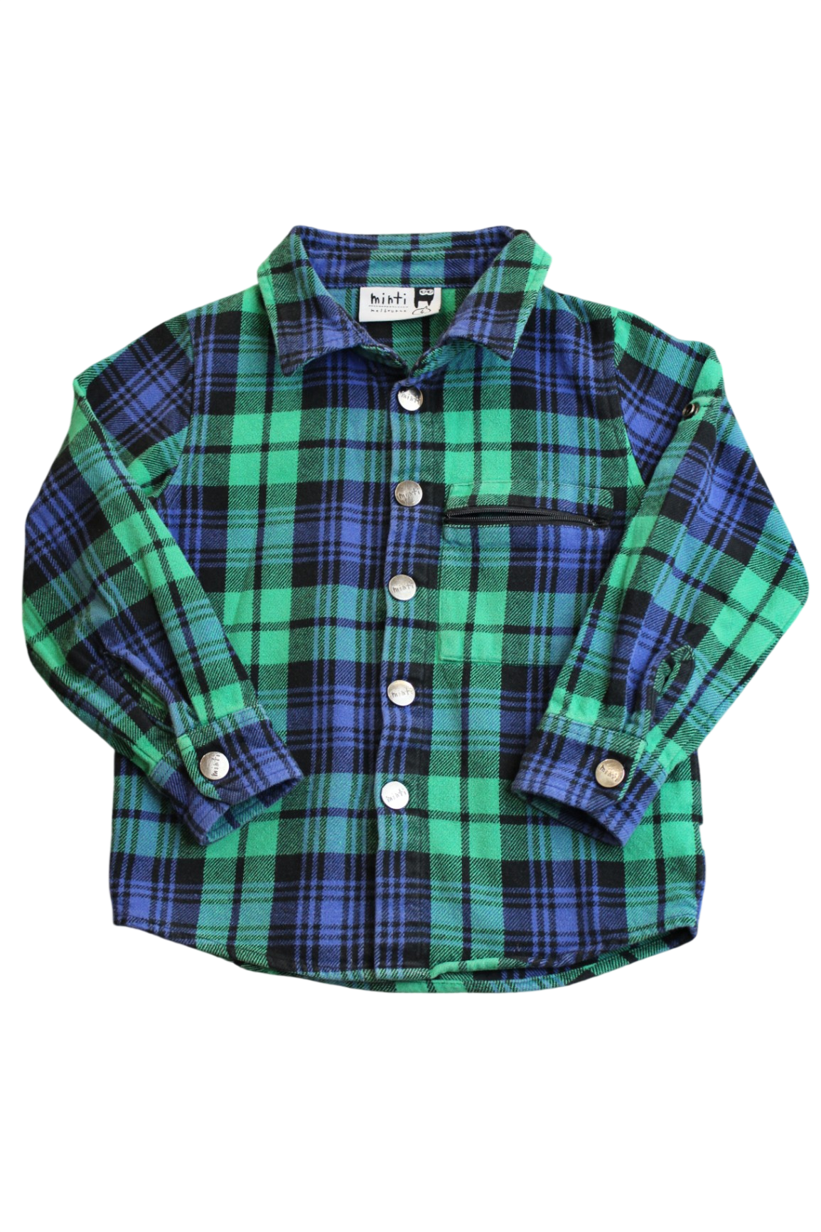 Minti Shirt, Green, blue, black, 4