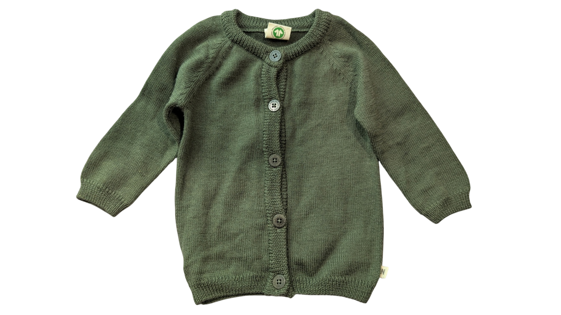Nature Baby Cardigan, Green, 0