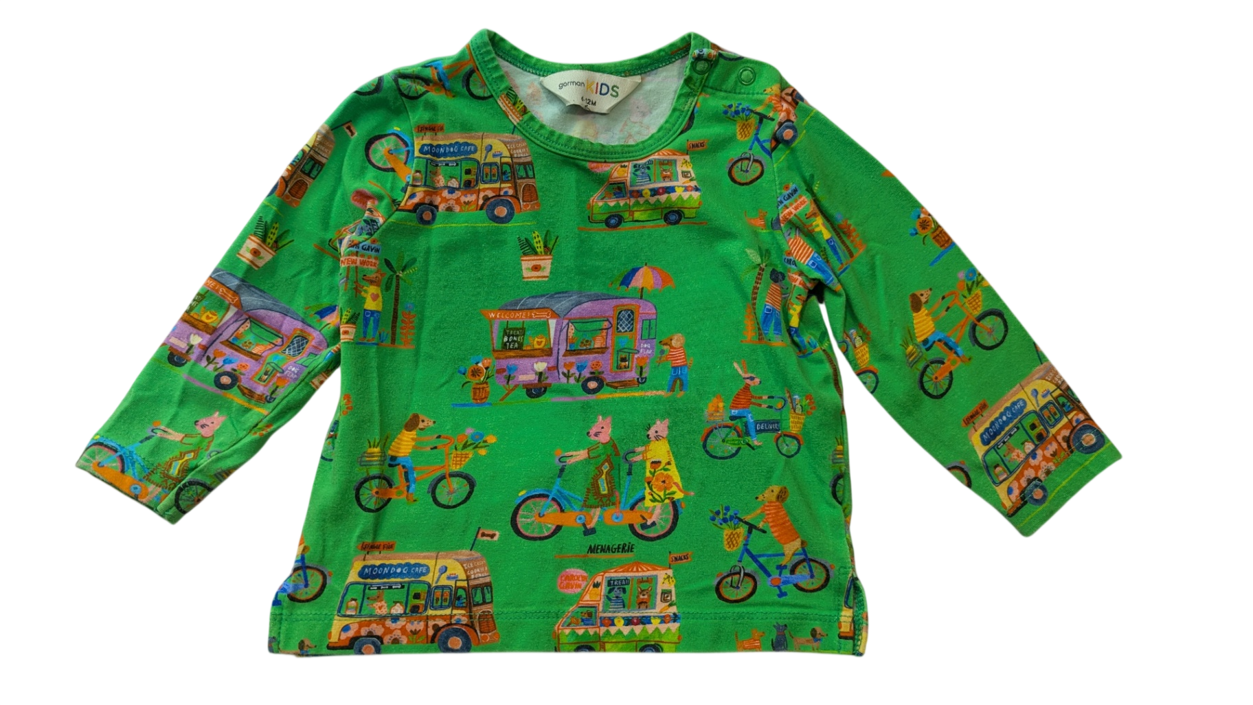 gorman KIDS Long-Sleeve T-Shirt, Green, 6-12M