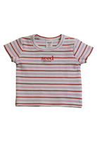 Seed T-Shirt, White with red and pink stripes, 0