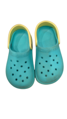 Cloggees Shoes, Turquoise and yellow, US4