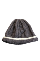 Handknit Beanie, brown, OS