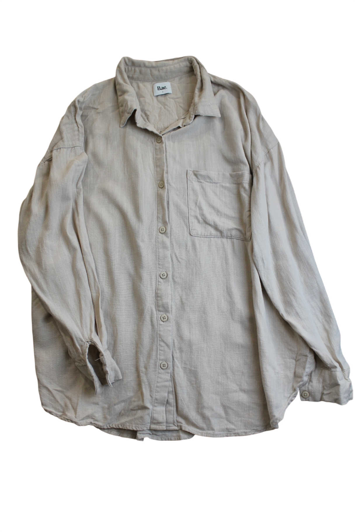 Bae Maternity Shirt, Beige, Large/14