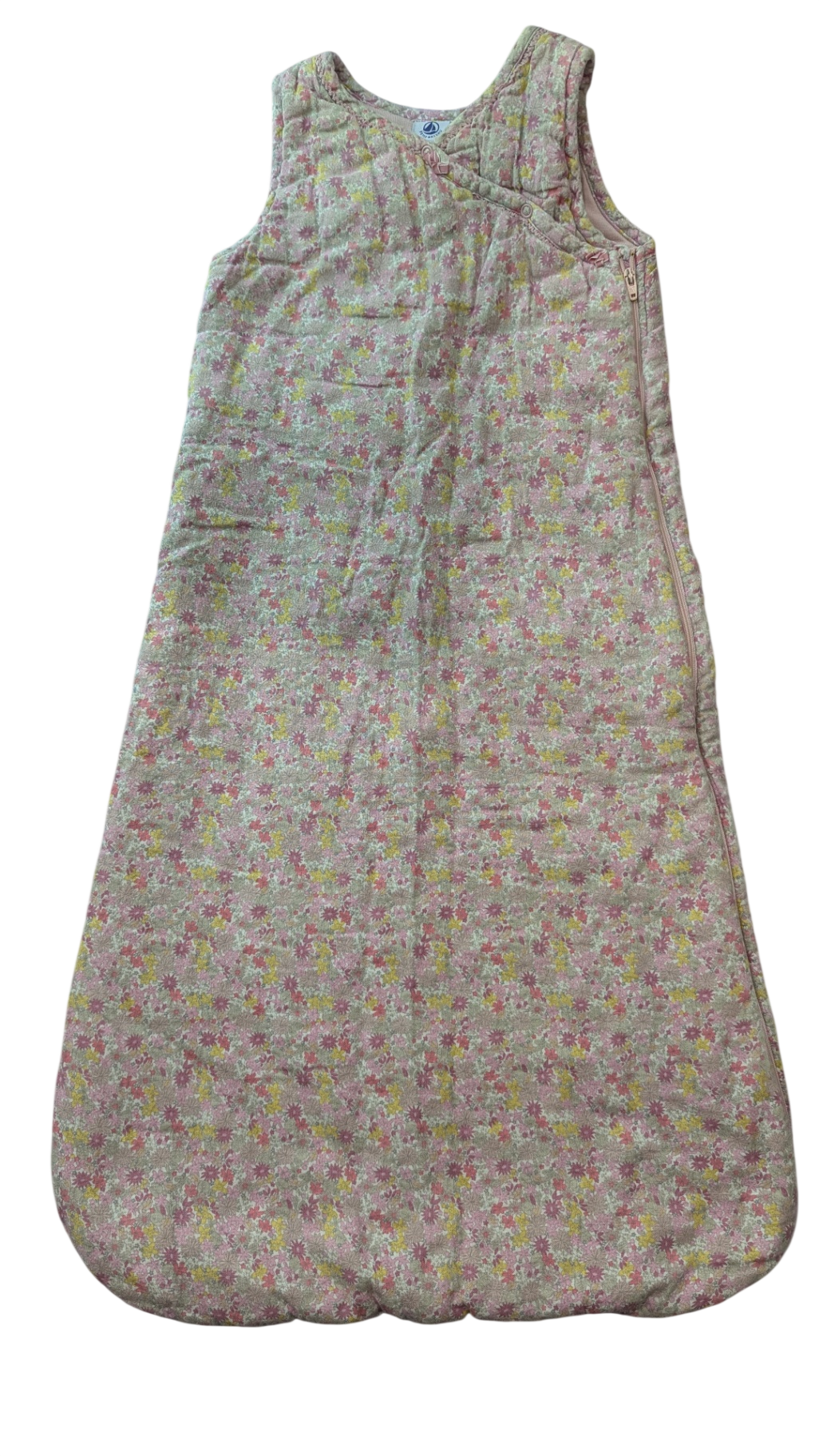 Petit Bateau Sleeping Bag, Pastel floral pink, green and yellow, 3-6 m