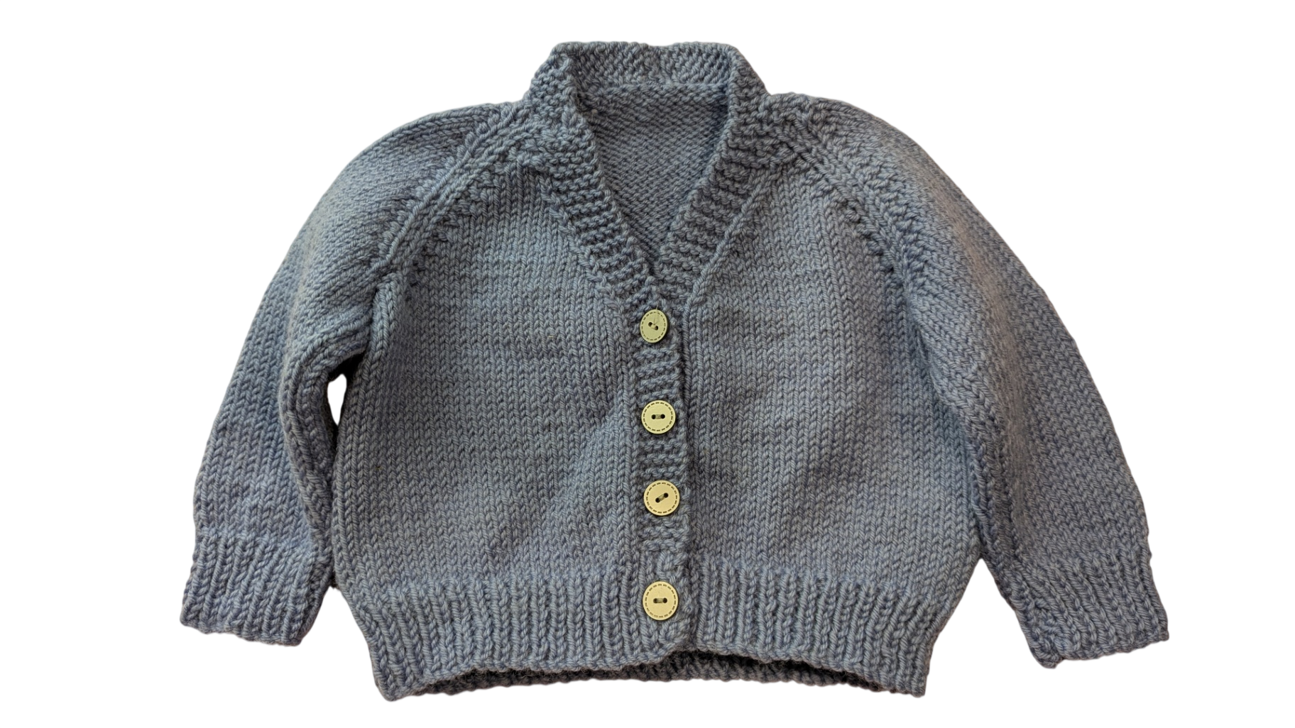 Handknit Cardigan, Blue, 0?