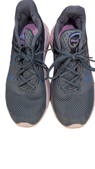 New Balance Sneakers, Dark grey with blue and purple accents,