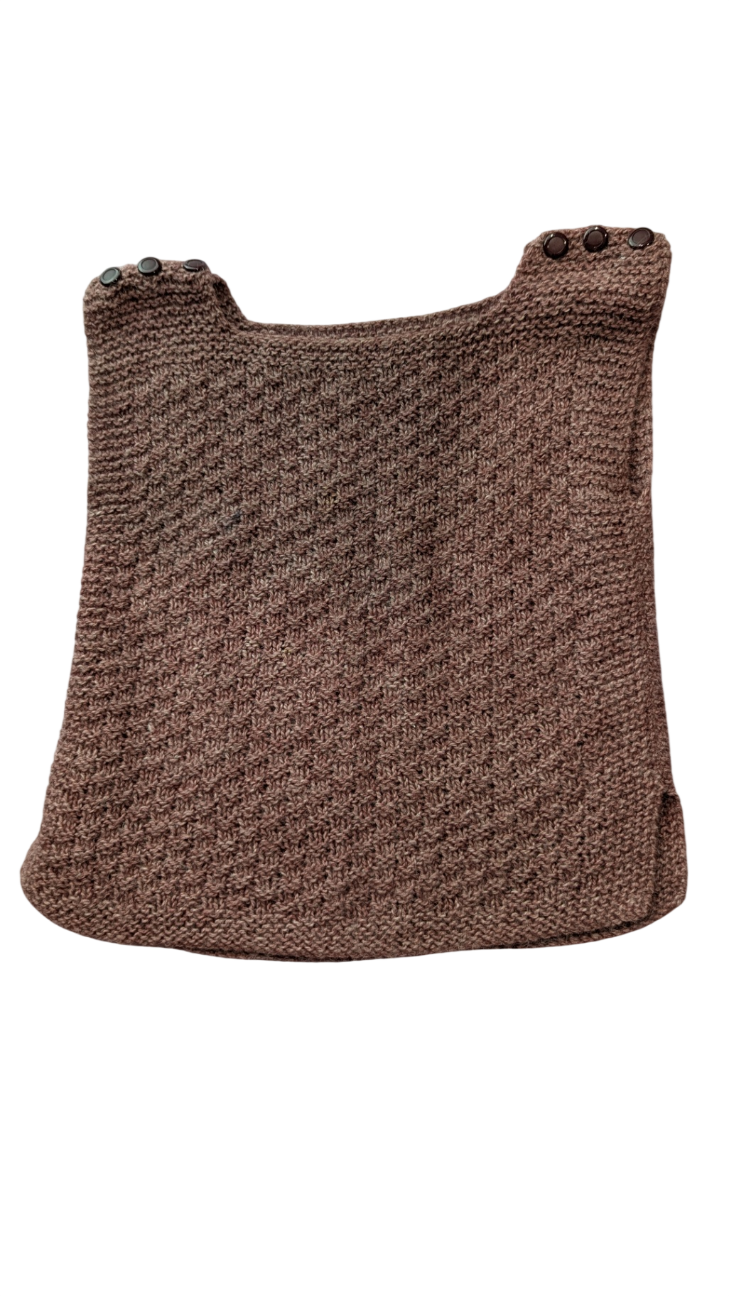 Handknit Vest, maroon, 5?