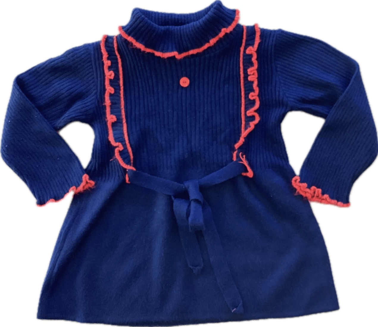 Merita Orlon Dress, Blue, red, 3