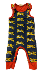 Maxomorra Jumpsuit, Navy blue, yellow and red, 00