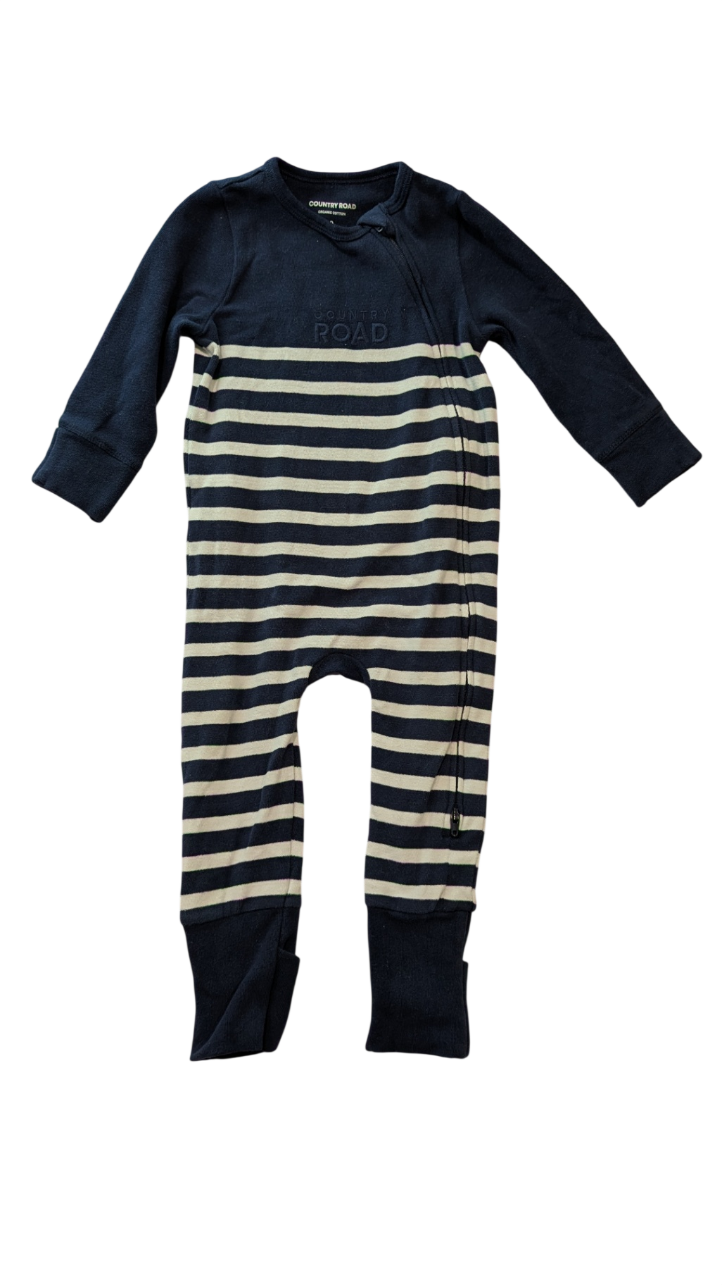 Country Road Jumpsuit, Navy and White stripe, 0