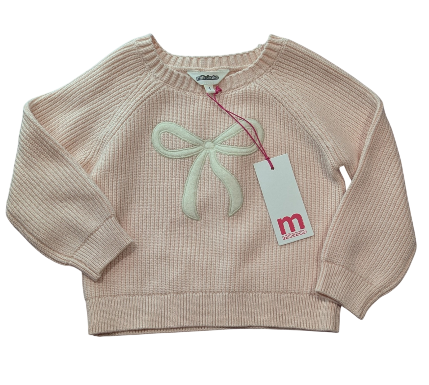 Milkshake Jumper, Pale Pink, 4