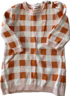 Seed Dress, Pink, orange and white gingham, 0