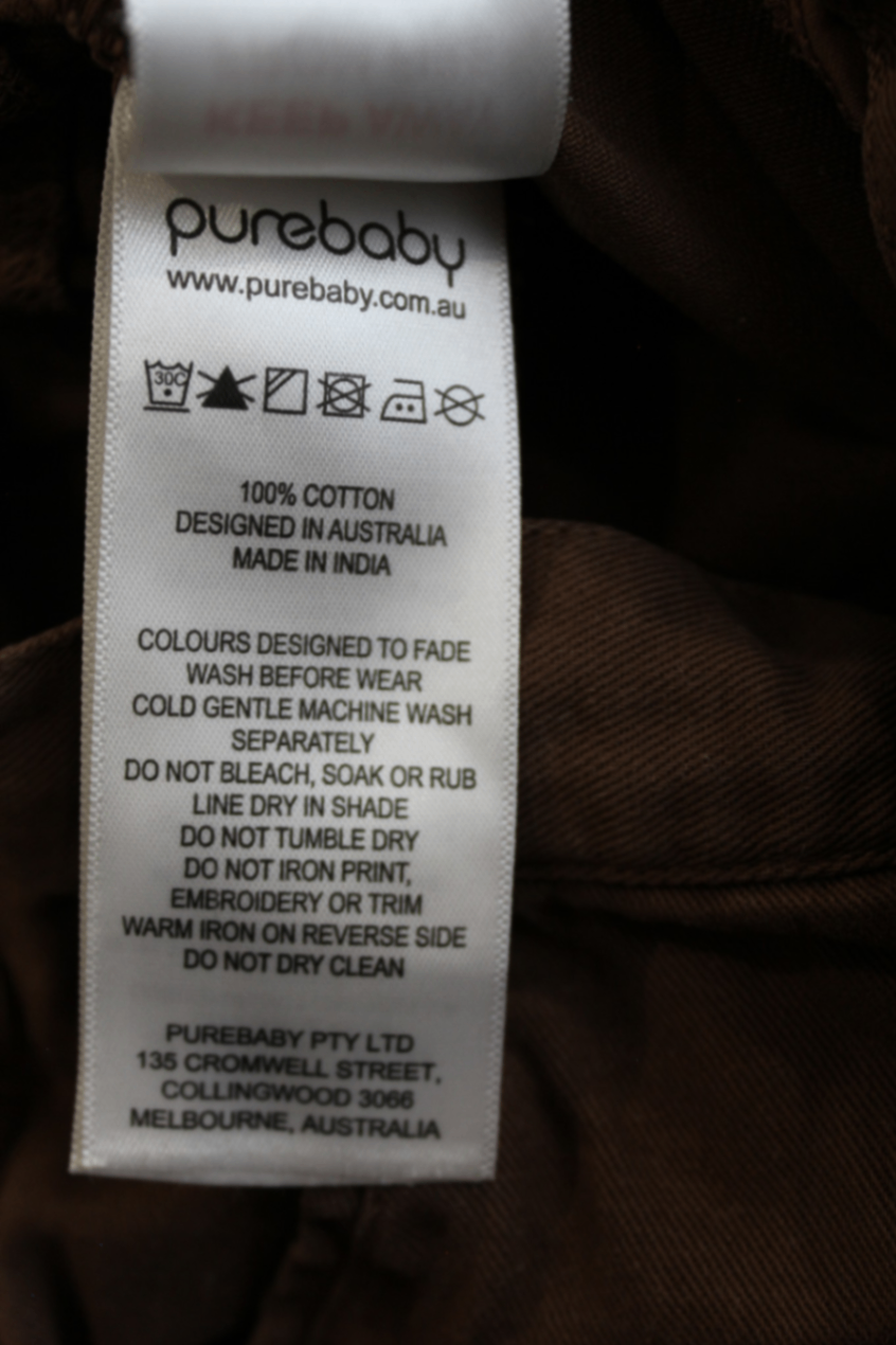 Purebaby Pants, Brown, 3