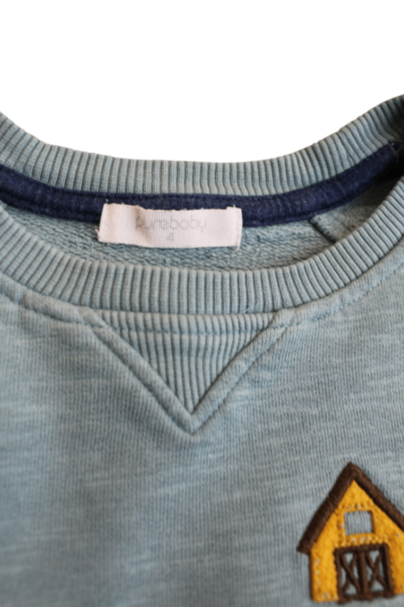 Purebaby Jumper, Light Blue, 4