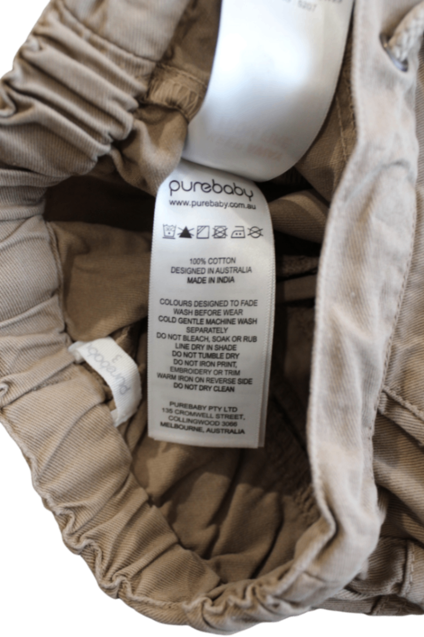 Purebaby Pants, Beige, 3