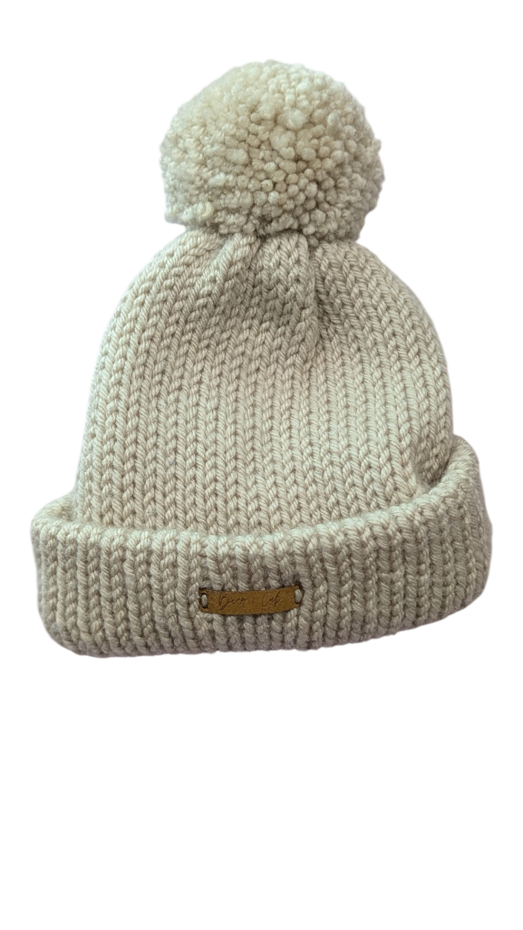 Bear & Cub Beanie, Beige, one size (baby)