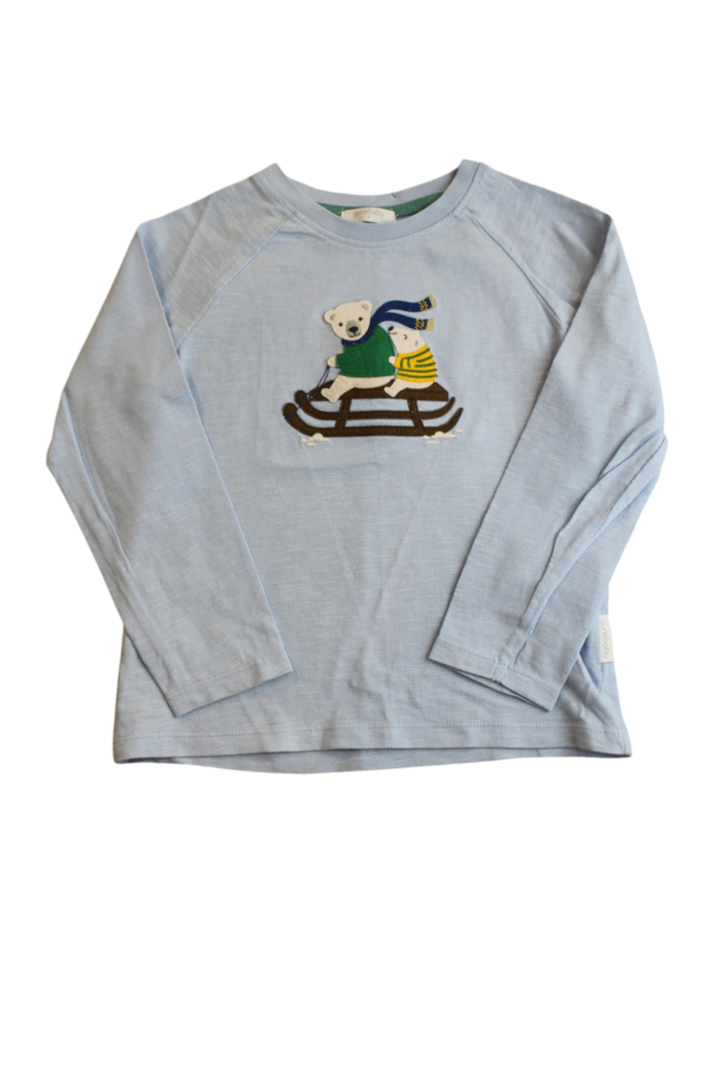 Purebaby Long-Sleeve T-Shirt, Light Blue, 4