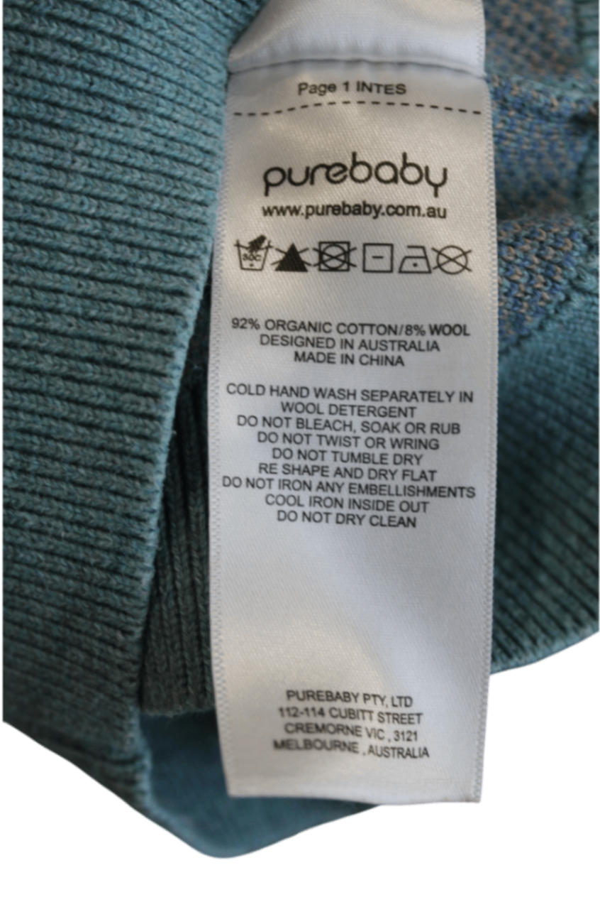Purebaby Jumper, Blue, 4