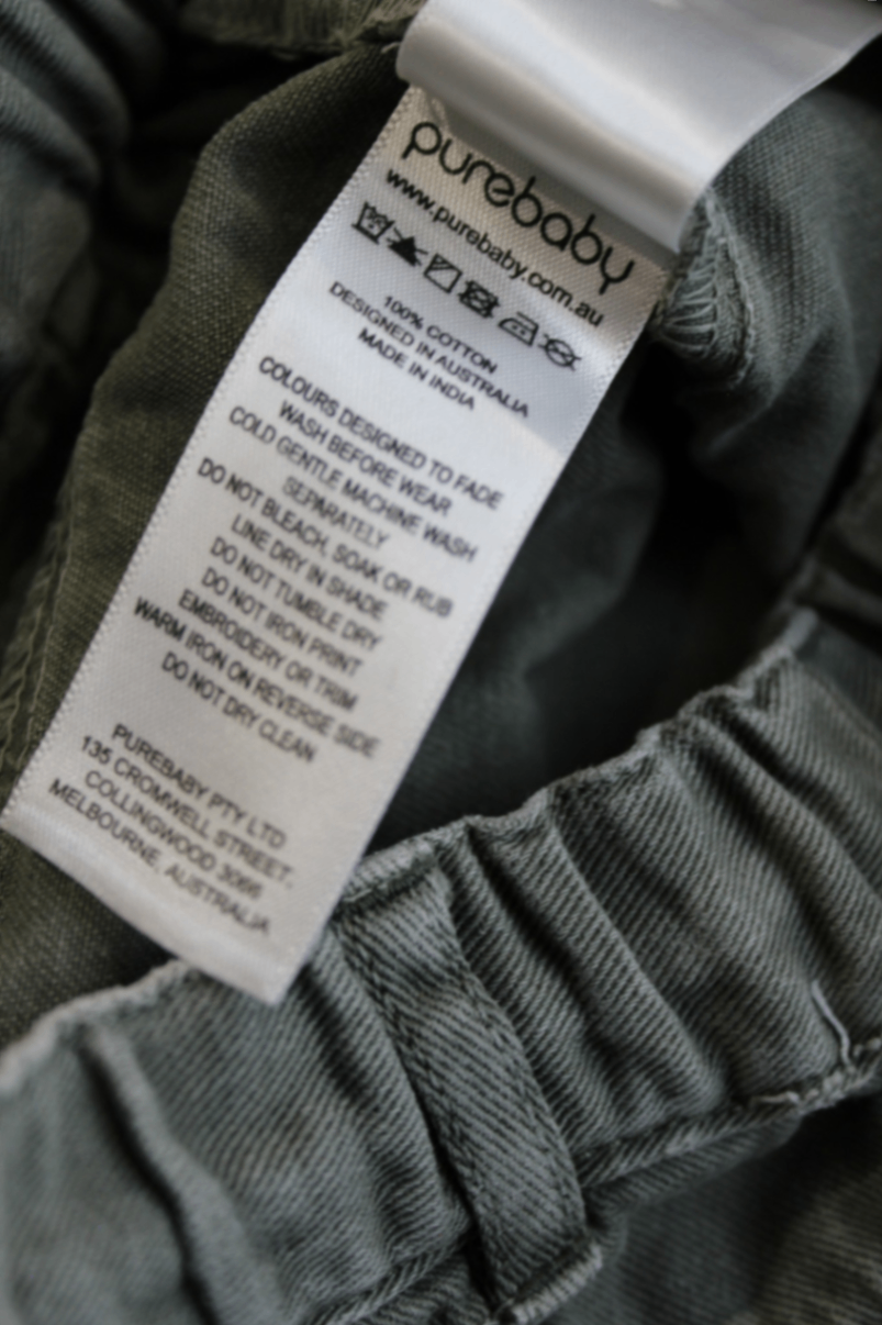 Purebaby Pants, Khaki, 3