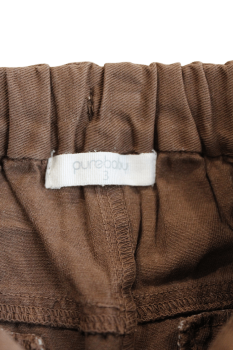 Purebaby Pants, Brown, 3